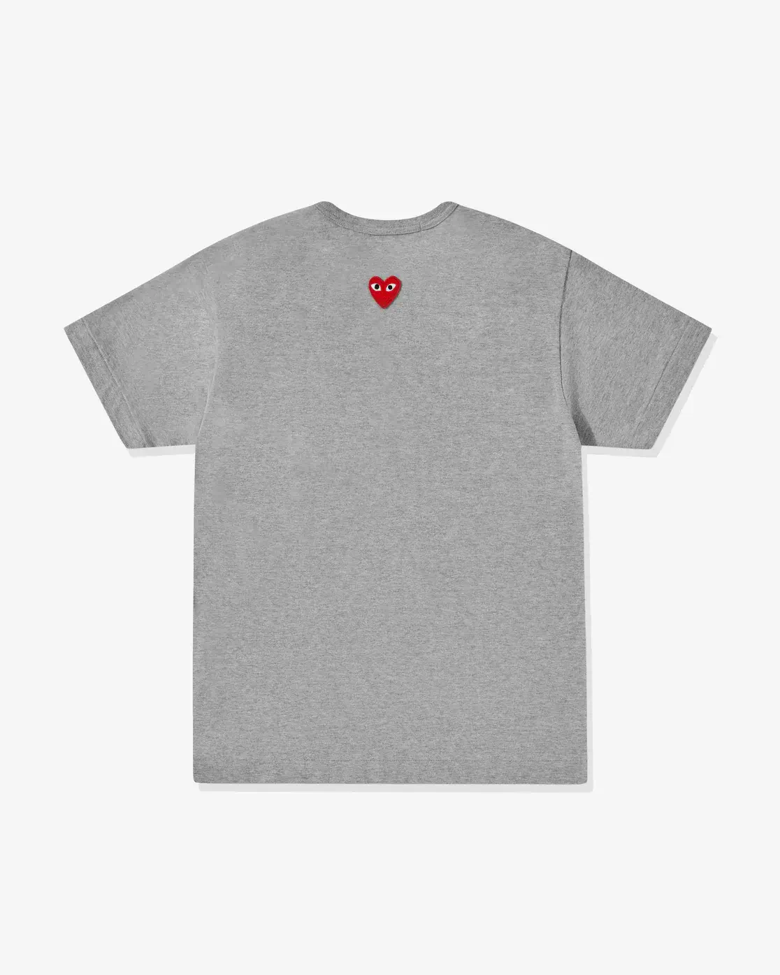 CDG Play Unisex Reverse Red Heart T-Shirt Grey CDG Play Unisex Reverse Red Heart T-Shirt Grey