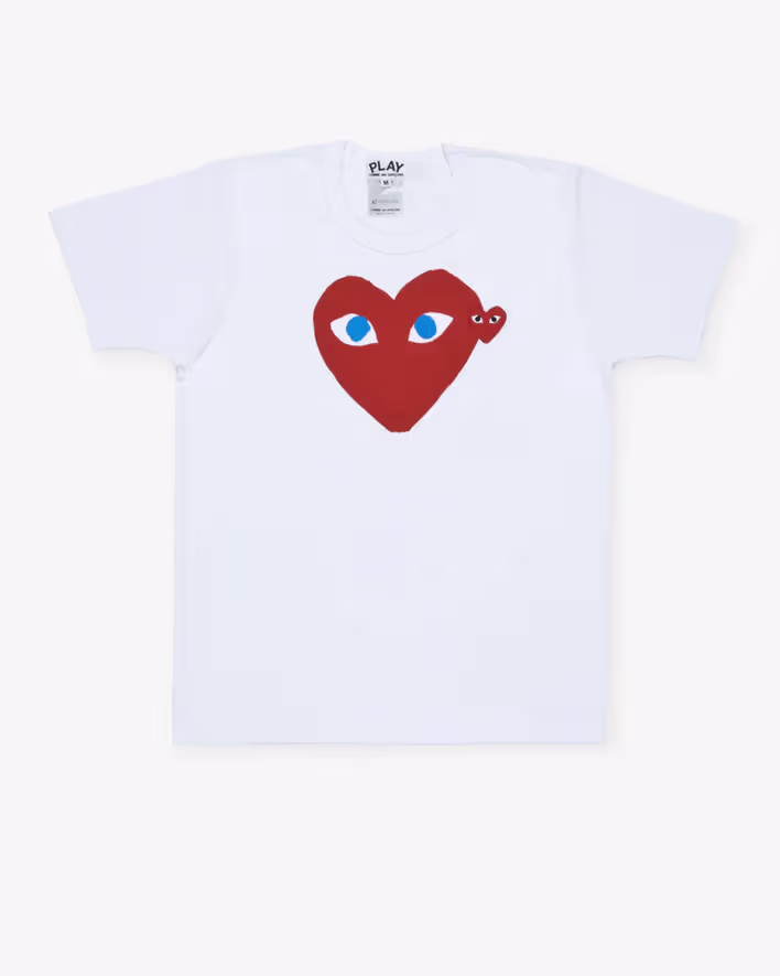 Play Comme des Garcons Red Blue Eyes T-Shirt White